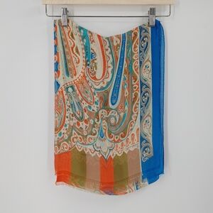 Etro Paisley Printed Silk Scarf
